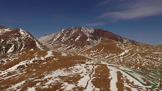 中国新疆的雪山风光视频素材