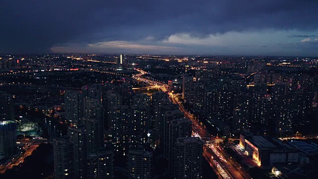 夜景鸟瞰图视频素材