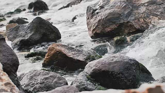 洛基海岸慢镜头视频素材