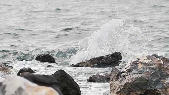 洛基海岸慢镜头视频素材