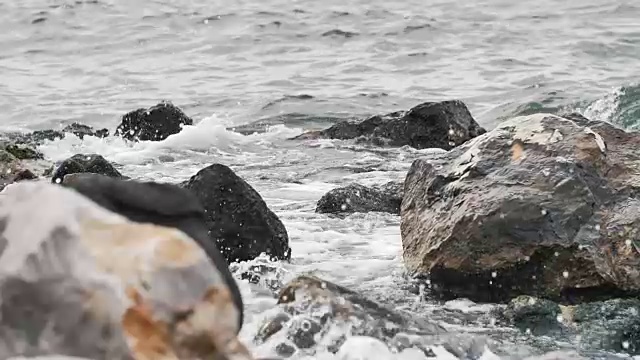 洛基海岸慢镜头视频素材