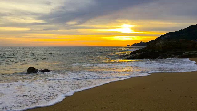 海景海滩水波背景视频素材