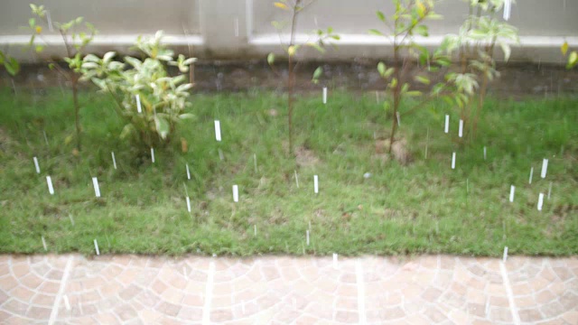 雨点落在家里视频素材