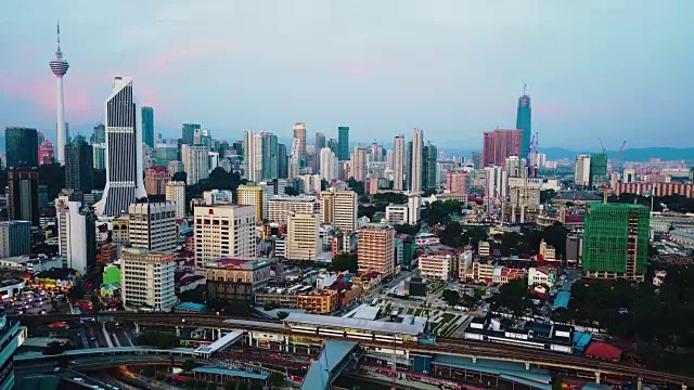 首都吉隆坡的天际线，马来西亚视频素材