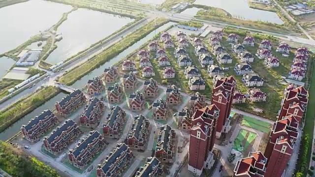 住宅建筑鸟瞰图视频素材