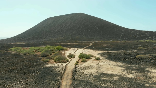 无人机空中飞行Isla De Las Lobos - Fuerteventura视频素材