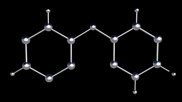 分子模型或运动中的原子群视频素材