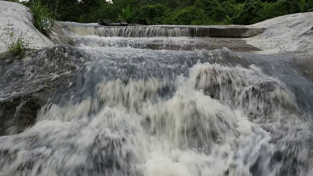 堤防水流视频素材