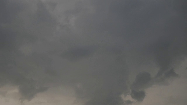 时间流逝，天空中乌云密布，暴风雨即将来临视频素材