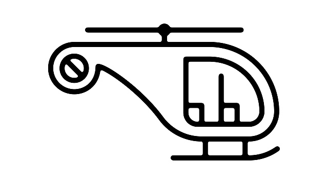 直升机直线运动图形视频素材