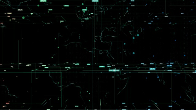 地球地图数字连接和社会网络视频素材