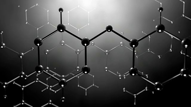 分子模型或运动中的原子群视频素材