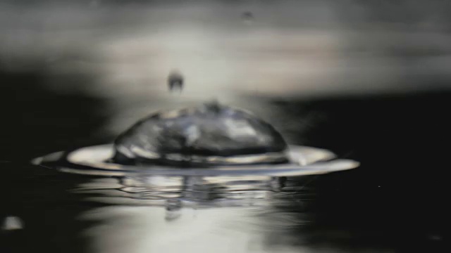 水面雨滴视频素材