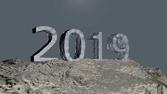 山上2019年的动画数字。3 d动画,4 k视频下载