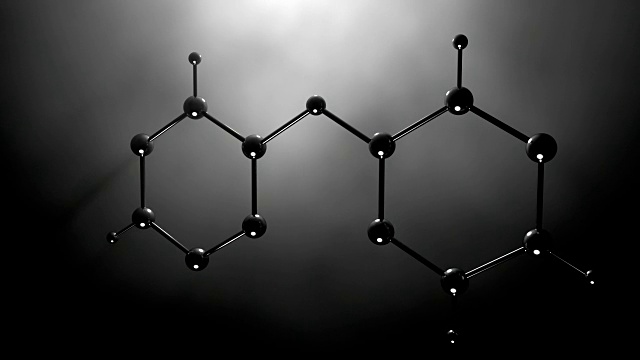 分子模型或运动中的原子群视频素材