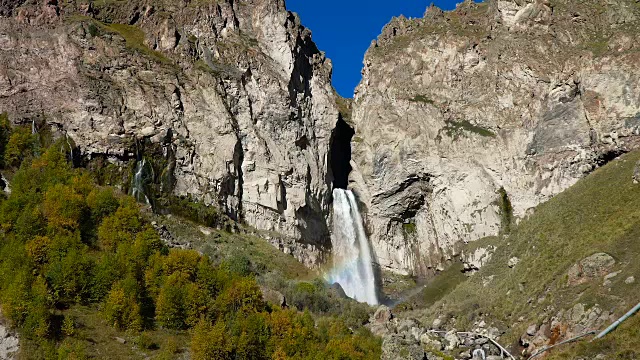 高加索山脉的风景视频素材