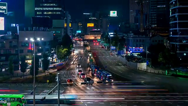 韩国首尔的南大门(南大门市场)的时间间隔。视频素材