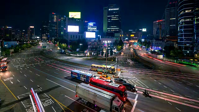 韩国首尔的南大门(南大门市场)的时间间隔。视频素材