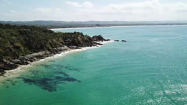 拜伦湾海滩的鸟瞰图视频素材