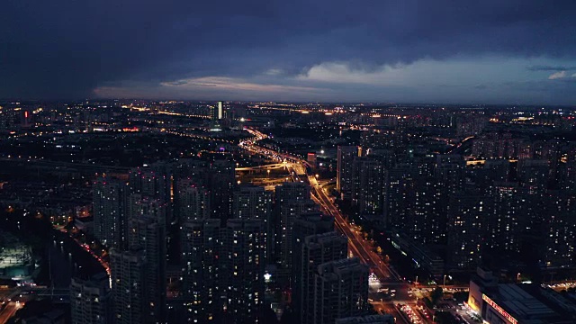 夜景鸟瞰图视频素材