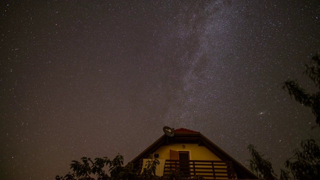 T/L有流星的夜空视频素材