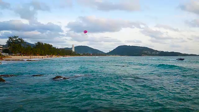 美丽的海上日落视频素材