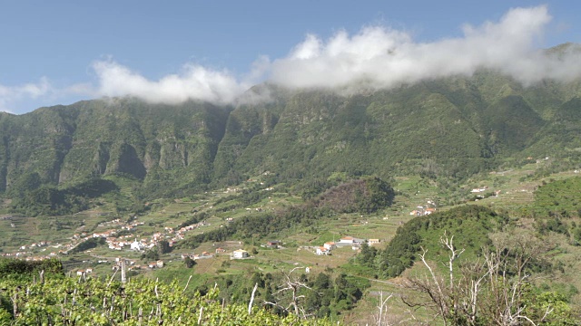 风景之间的Sao Vicente和Funchal，马德拉，葡萄牙，大西洋，欧洲视频素材