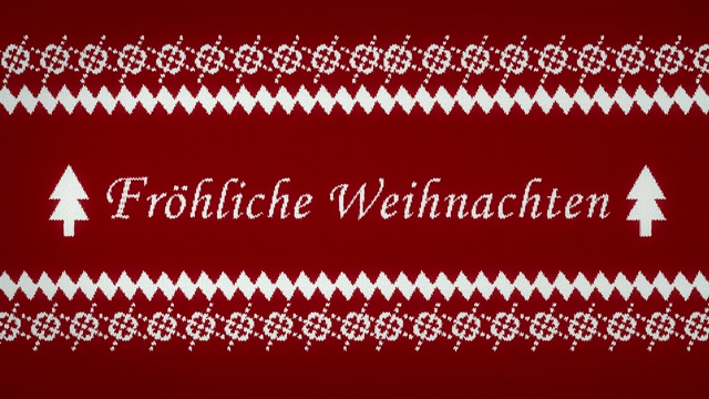 Fröhliche Weihnachten，德语圣诞快乐视频下载