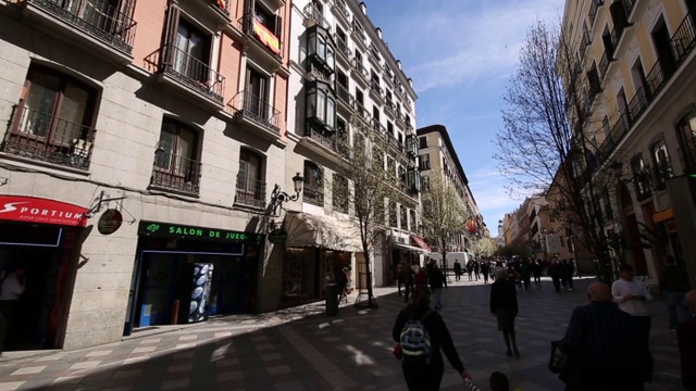 Calle del Arenal，马德里，西班牙，欧洲视频素材