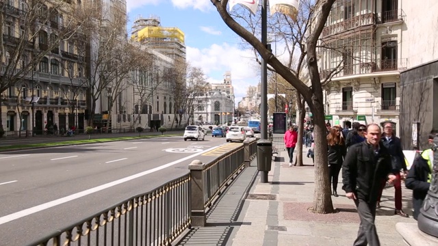 Calle de Alcala，马德里，西班牙，欧洲视频素材