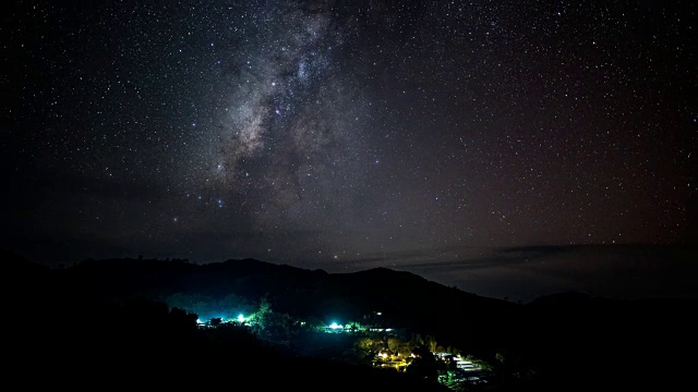 银河时光流逝和银河上的星空视频素材