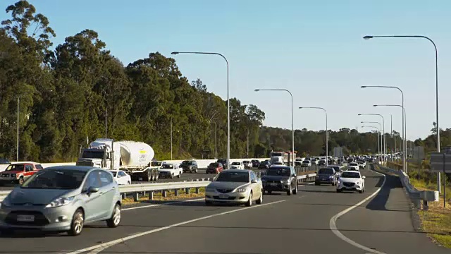 高速公路和出口匝道交通堵塞视频素材