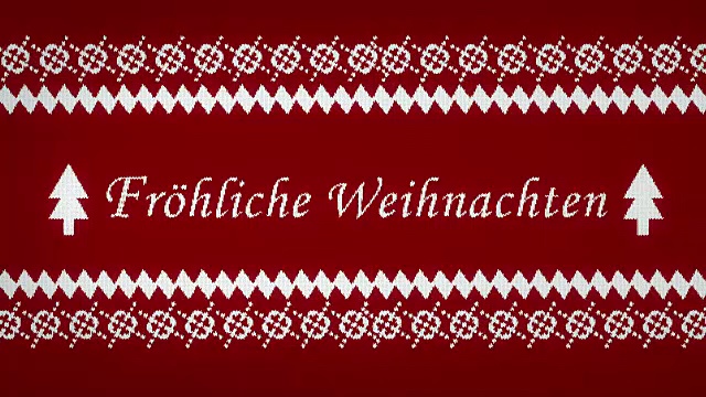 Fröhliche Weihnachten，德语圣诞快乐视频素材