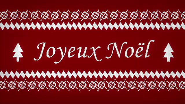 Joyeux noël，法语圣诞快乐视频素材