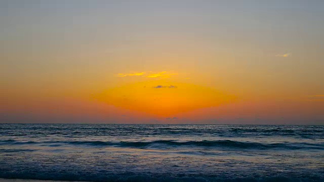 风景，海滩，海，海上日落视频素材