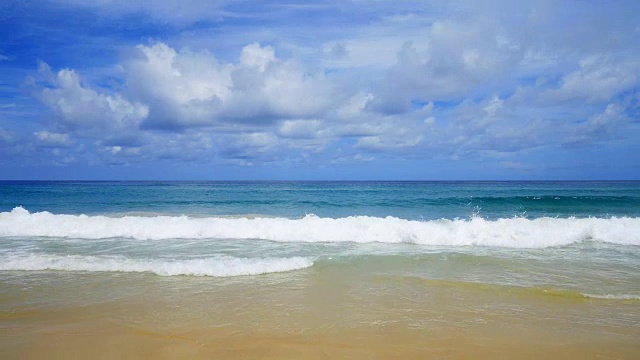 海滩海景背景在普吉岛，泰国视频素材