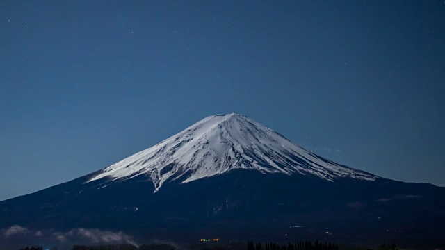 特写:富士山之夜视频素材