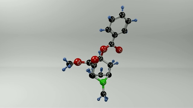 可卡因分子。视频素材