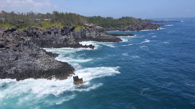 济州岛西浦柱状接头视频素材