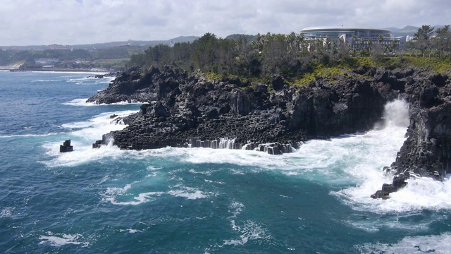 济州岛西浦柱状接头视频素材