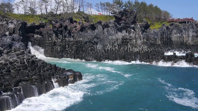 济州岛西浦柱状接头视频素材