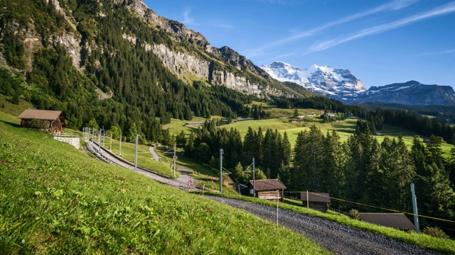 Eiger, Mönch和Jungfrau在一个时间推移的电影视频素材