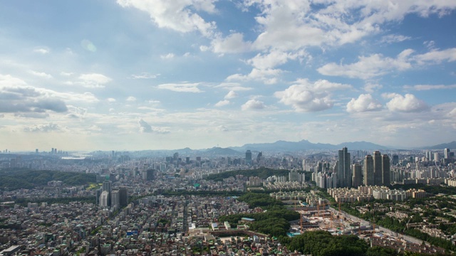 首尔江南区的城市建筑和公寓视频素材