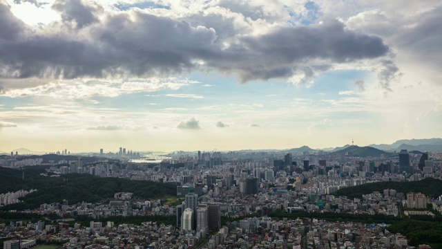 首尔江南区的城市建筑和公寓视频素材