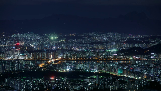 汉江城楼夜景视频素材