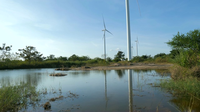 风力发电景区，生态清洁发电视频素材