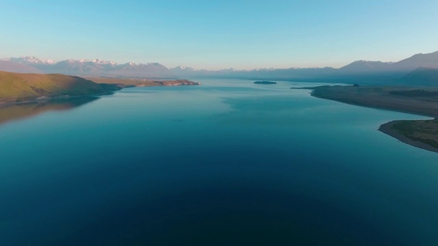 鸟瞰图特卡波湖，新西兰视频素材