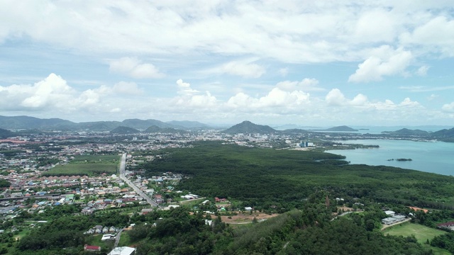 鸟瞰图普吉岛城市泰国视频素材