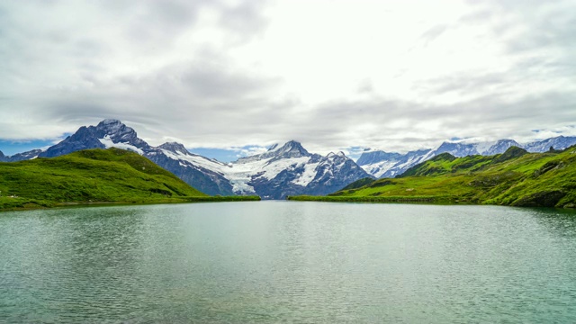 timelapse山与Bachalpsee在瑞士视频素材