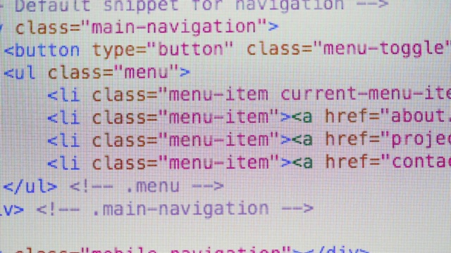 HTML代码视频素材